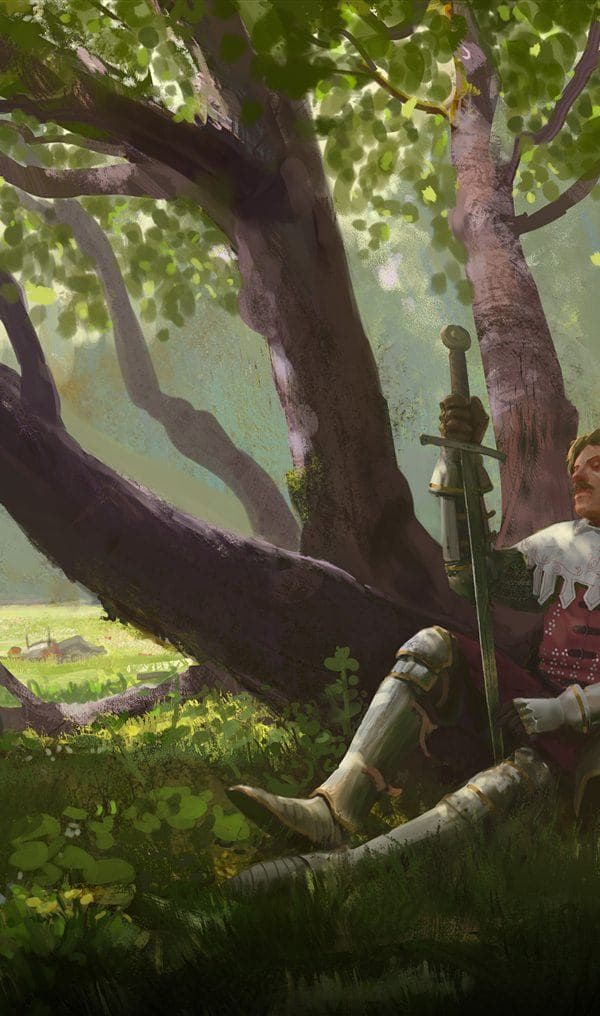 Resting at camp
